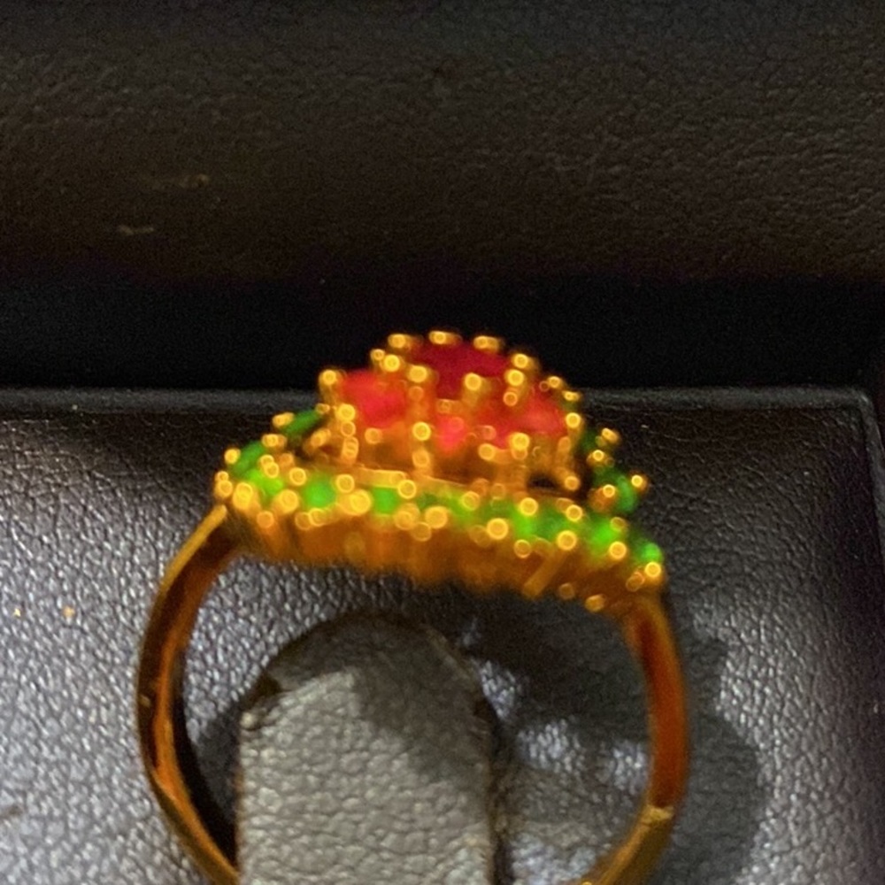 Ruby And Emerald Ring - image 1